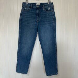 Abercrombie & Fitch the mom high rise size 12 blue jeans